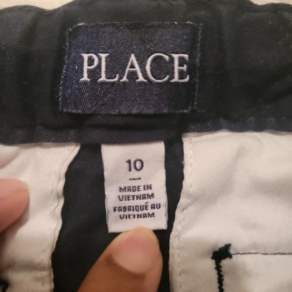 The Children's Place Boys Blue Flat Front Pockets Uniform Chino Pants Size 10
